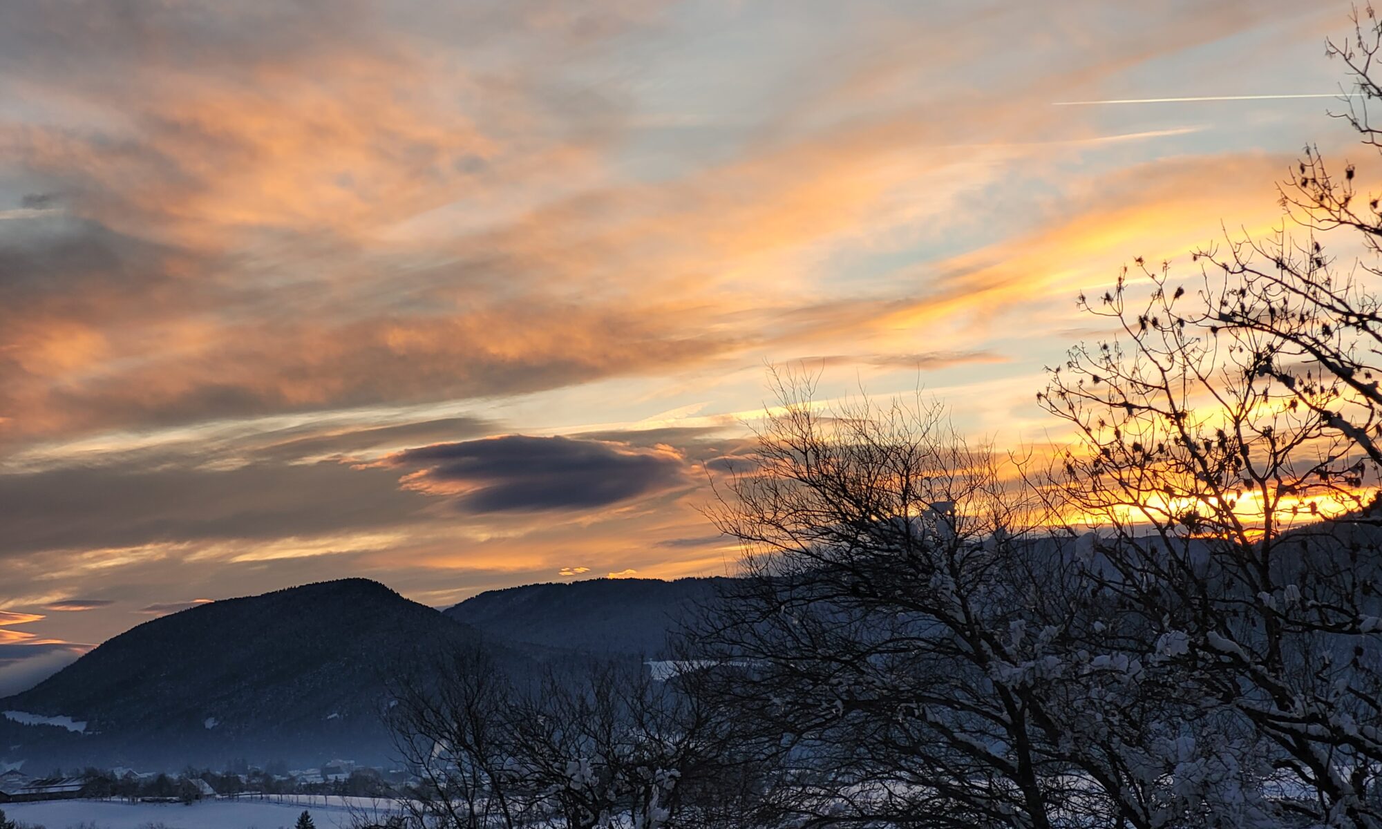 Un soir d'hiver sur le plateau de Vercors
